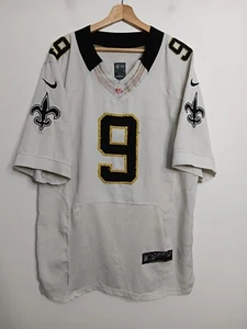 Nike NFL New Orleans Saints Jersey Mens 44 Drew Brees #9 Onfield Distressed - Picture 1 of 23
