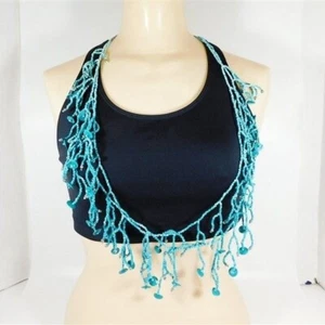 Collar Lane Bryant 36 cuentas azules de dos hilos 7/2395 - Imagen 1 de 4