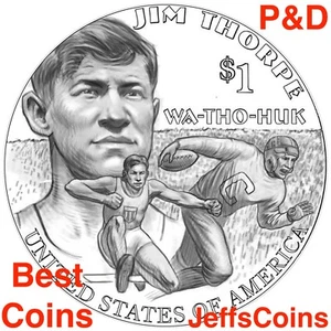 2018 P D Sacagawea nativo americano Jim Thorpe Wa Tho Huk conjunto de dólares indios s PD - Imagen 1 de 14
