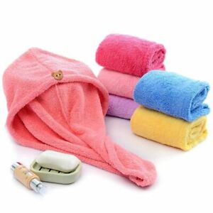 Hair Wrap Towel Microfiber Drying Bath Spa Head Cap Turban Dry Shower Women
