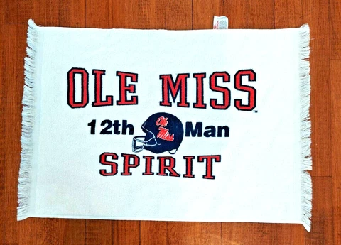 Vintage Cannon Ole Miss Rebels 12th Man Spirit Hand Towel Made in USA Cover