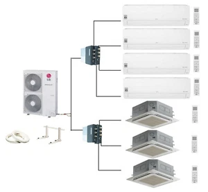 LG MultiSplit 4x Wandgeräte 2,1kW + 3x  Deckenkassette 3,5 Klimaanlage + GRATIS - Bild 1 von 10