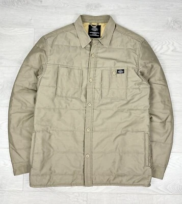 Chaqueta sobrecamisa acolchada de trabajo beige Dickies talla L para hombre - Imagen 1 de 4