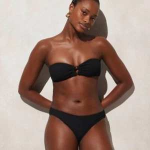 J. Crew strukturierte Hipster volle Abdeckung Bikinihose Mid Rise Damen 3X schwarz - Bild 1 von 2