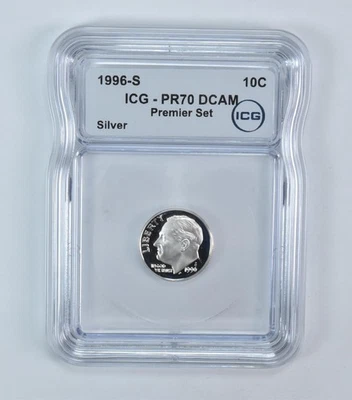 1996-S Roosevelt Dime Silver Premier Set PR70 DCAM ICG *4597 - Image 1 of 4