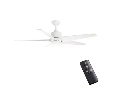 54 in. White Color Changing Integrated LED Indoor/Outdoor Ceiling Fan 1005919928 - Image 1 of 4