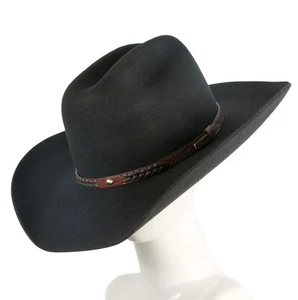 Sombrero de vaquero de ala ancha de fieltro australiano negro -- Sombreros de OZ -- Vendedor 100 % australiano - Imagen 1 de 7