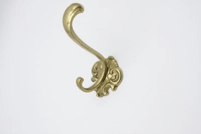 Gancho de Latón Monograma Vintage Metal Amarillo Ropa Raro Pequeño Percha Alemania Foto 1 de 4