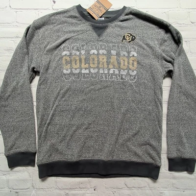 Women's Small NCAA Colorado Buffaloes Soft Crew Reverse Terry Sweatshirt - NEW - Image 1 of 4