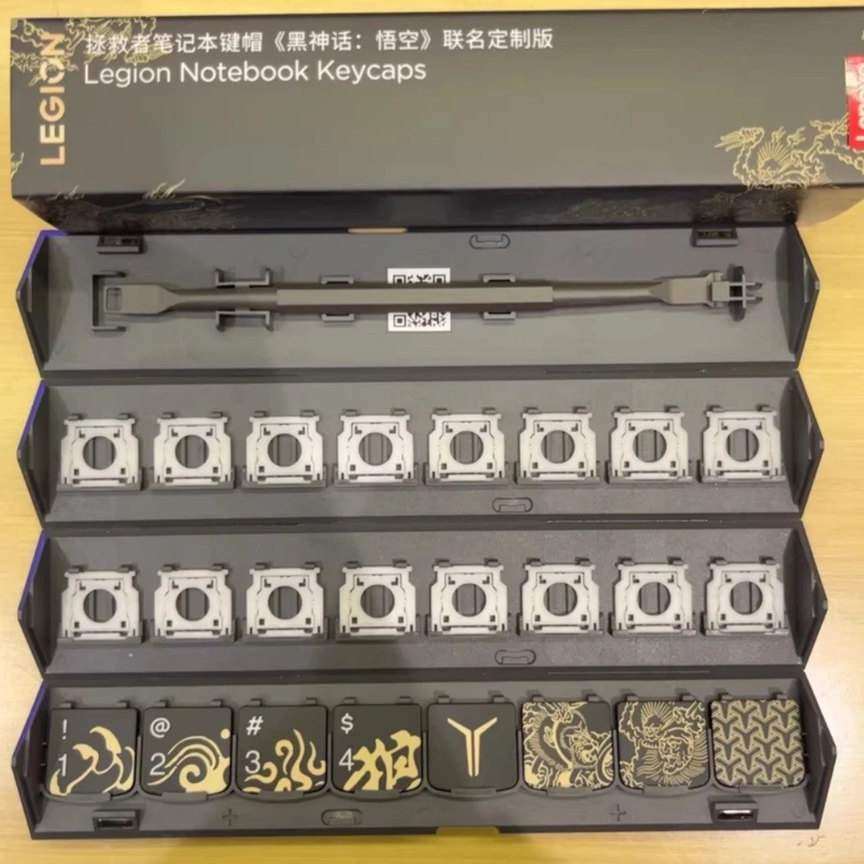 Lenovo Legion Black Myth Wukong Notebook Teclas 8 Metal 16 Interruptor de Tijera con Estuche Foto 1 de 4