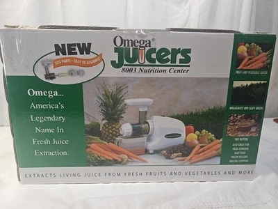Omega 8003 Nutrition Center Commercial  Juicer Fruit Juice Extractor White New" - Image 1 of 4