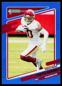 2021 Donruss Press Proof Blue Curtis Samuel #223 Washington squadra di calcio - Foto 1 di 2