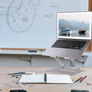Portable Laptop Stand Foldable Aluminum Alloy Laptop Riser Ergonomic BT5 - Afbeelding 1 van 12