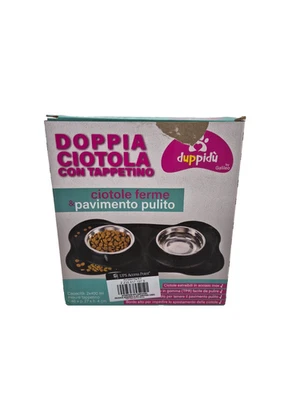 Rutschfester Fressnapf Futternapf Wassernapf Doppelt Futterstation 2x 400ml - Bild 1 von 4