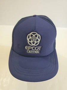 Cappello Berretto Vintage Disney Epcot Center Maglia Blu Scuro Camionista Snapback - Foto 1 di 10