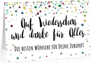 Abschiedskarte XXL Jobwechsel Rente Kollegin Kollege Abschied Danke - Bild 1 von 5