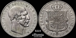 Germany, Hanover, Ernst August, Taler 1850 B, XF+/aUNC - Picture 1 of 7