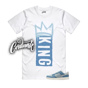 Dunk Denim Smokey Blue Turquoise Ochre Pale Ivory Low T Shirt Match K1 - Picture 1 of 1