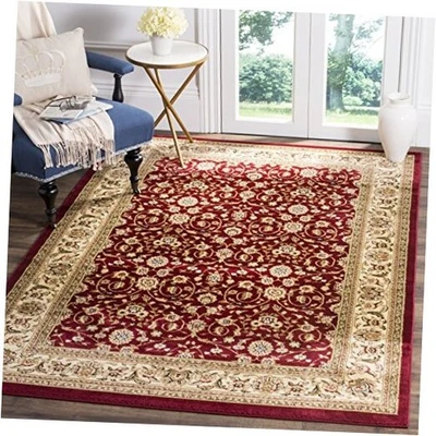  Alfombra Acento Colección Lyndhurst - 4' x 6', Roja y Marfil, Oriental Tradicional  Foto 1 de 4