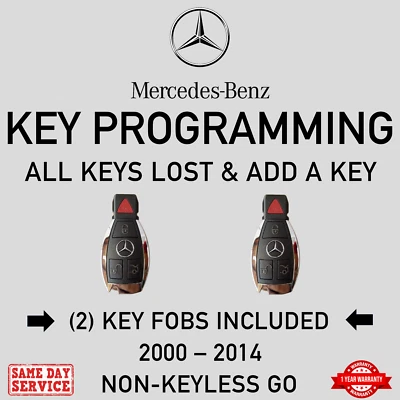 Mercedes-Benz (2) Keys + Key Programming | Add Key or All Keys Lost - Image 1 of 4