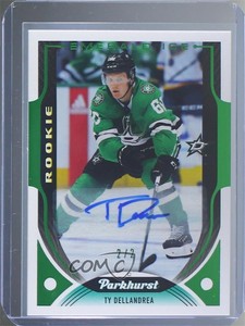 2020 Parkhurst Rookies Emerald Ice Achievement /2 Ty Dellandrea Rookie Auto RC