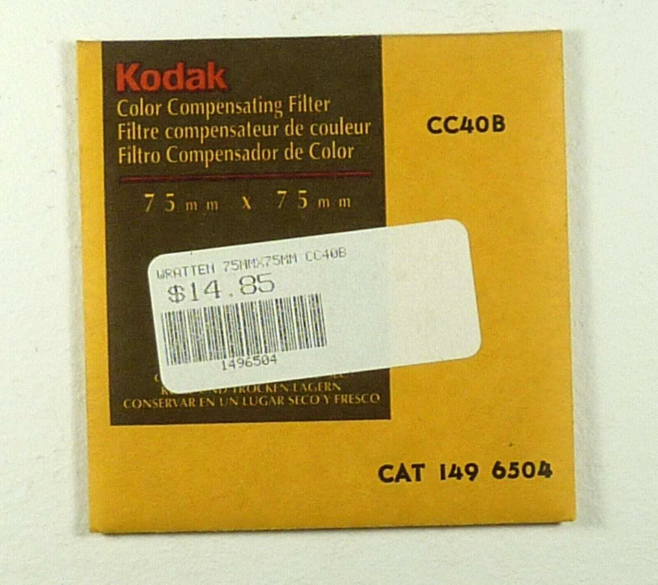 Kodak CC40B Wratten Filter 3 Inch 149-6504 - Image 1 of 1