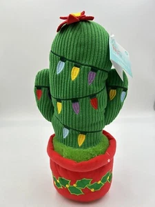 Animated Christmas Cactus Tree Plush Musical Dancing Sings Jingle Bells NWT - Picture 1 of 6