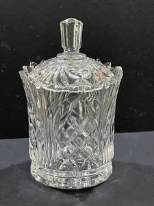 Fifth Avenue Wellington Crystal Clear Vanity Jar with Lid Multi-use 7"h x 4"w - Picture 1 of 16
