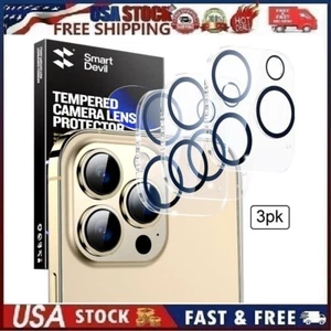 3pk For Apple iPhone 13 Pro Max/13 Pro Camera Lens Protector Tempered Glass - Picture 1 of 11