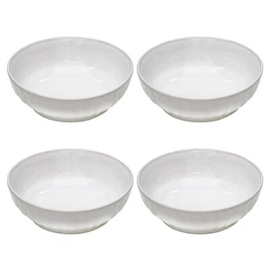 4pc Ladelle Marguerite Petal Design Stoneware Serving Bowl Set 18x6cm White - Picture 1 of 3