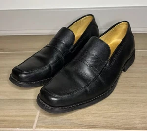 Sandro Moscoloni Black Leather Slip-on Comfort Loafers Dress Shoes Men Size 13 D - Picture 1 of 15