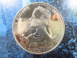 Guernsey 25 Pence 1980 BU Unc Queen Mother British Crown h7632 World Coin - Picture 1 of 2