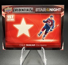 2021-22 Upper Deck Credentials 1st Star Of The Night Cale Makar #1S-9