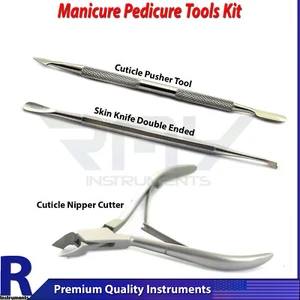 Manicure Pedicure Nail Cuticle Nipper Cuticle Pusher Dead Skin Remover Tools New - Bild 1 von 4