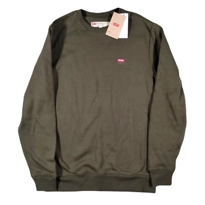 Levis Bailey Logo Sweatshirt Mens Small Olive Night Green - Image 1 of 4