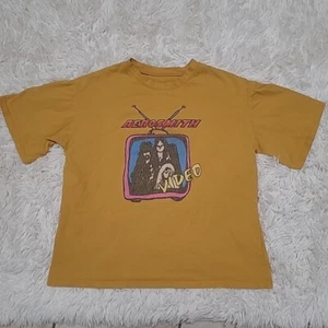 Rare Vintage 80s Aerosmith Music Television MTV Video Cropped T-Shirt Estimate Large - Bild 1 von 5