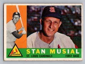 1960 Topps Baseball Stan Musial #250 HOF (KLEINE FALTE) - Bild 1 von 2