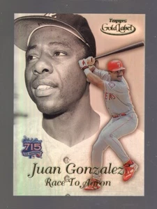 1999 Topps Gold Label Race to Aaron Juan Gonzalez #RA9 - Picture 1 of 2