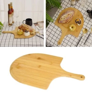 Smooth Long Handle Wooden Pizza Paddle Bamboo Pizza Cutting Board Pizza - Picture 1 of 12
