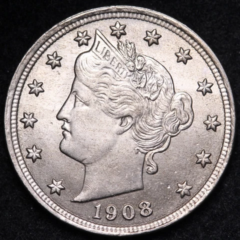 1908 Liberty V Nickel GEM BU *UNCIRCULATED* MS E212 DCMM Cover