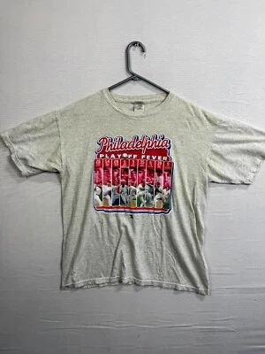 Vtg Gildan T-Shirt Mens Large Gray Philadelphia Playoff Fever Graphic Pullover - Image 1 of 4