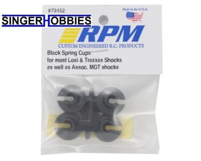 RPM 73152 Lower Spring Cups (Black) (4) Traxxas Slash/Stampede/Rustler HH - Image 1 of 2