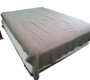 Vintage Foot Soldier US Navy Gray Wool Blanket Faribault Mills MN USA Made GUC - Picture 1 of 10