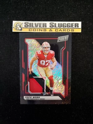 2019 Nick Bosa Panini The National VIP Jersey Patch Black Shimmer #1/10 RC SICK - Image 1 of 3