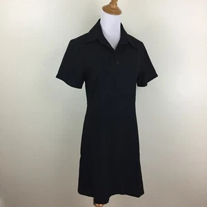 BEBE Black Short Sleeve Collared 1/4 Buttons Dress Womens sz 6 - Bild 1 von 10