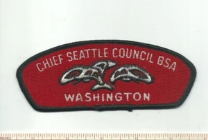 ED SCOUT BSA CSP CHIEF SEATTLE COUNCIL WASHINGTON INSEGNE PATCH BALENE CB WA!! - Foto 1 di 1