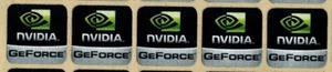 ADESIVO/LOGO COMPUTER NVIDIA GEFORCE SOFT METALLIZZATO. Striscia di 5 adesivi - Foto 1 di 1