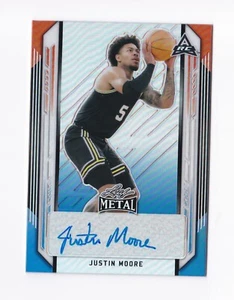 2021-22 Leaf Metal Red White Blue #BAJM1 Justin Moore /10 Auto Villanova - Picture 1 of 2