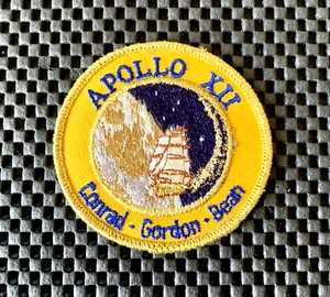 APOLLO XII 12 CONRAD GORDON FRIJOL BORDADO COSER EN PARCHE ATERRIZAJE LUNAR 3" NOS - Imagen 1 de 2