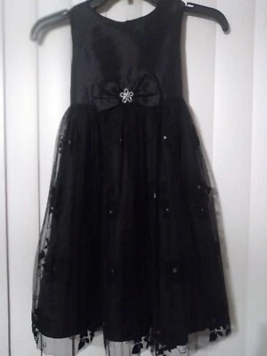 Vestido de fiesta formal negro para niñas talla 8 boda ocasión especial caprichoso vacaciones Foto 1 de 4